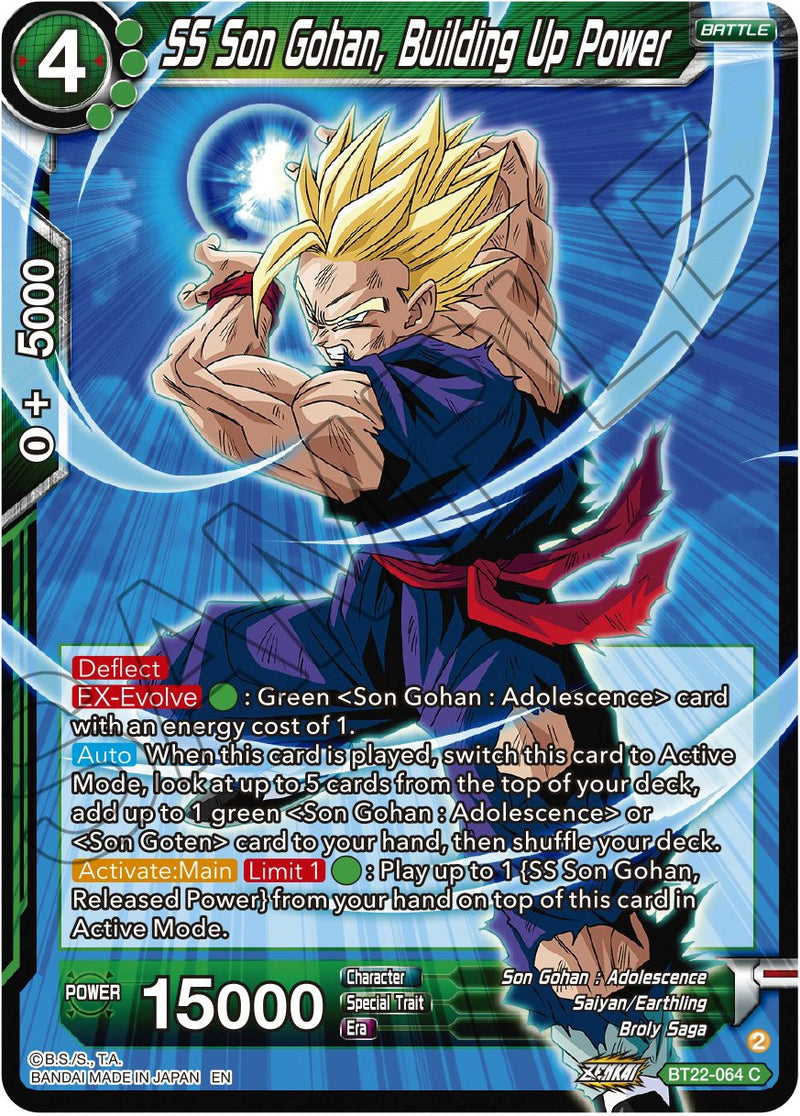 SS Son Gohan, Building Up Power (BT22-064) [Critical Blow]