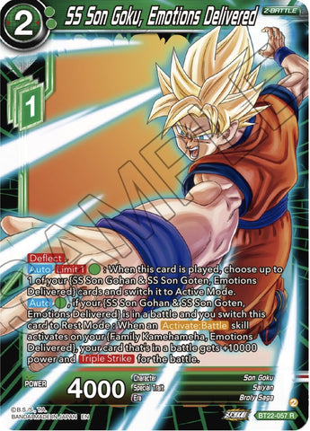 SS Son Goku, Emotions Delivered (BT22-057) [Critical Blow] 