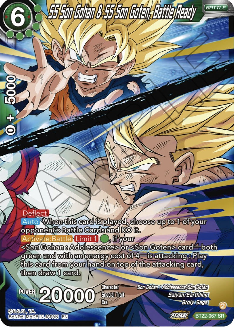 SS Son Gohan &amp; SS Son Goten, Battle Ready (BT22-067) [Critical Blow] 