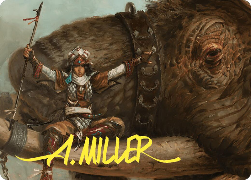 Tuskguard Captain Art Card (Gold-Stamped Signature) [Commander Masters Art Series] 