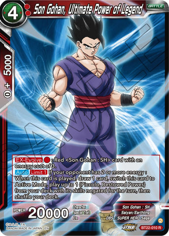 Son Gohan, Ultimate Power of Legend (BT22-010) [Critical Blow] 