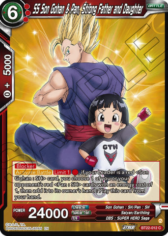 SS Son Gohan &amp; Pan, Strong Father and Daughter (BT22-012) [Critical Blow] 