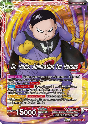 Dr. Hedo // Dr. Hedo, Admiration for Heroes (BT22-002) [Critical Blow] 