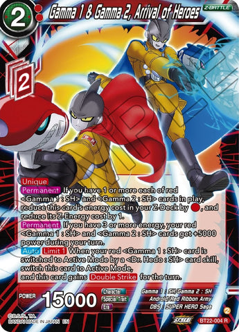 Gamma 1 &amp; Gamma 2, Arrival of Heroes (BT22-004) [Critical Blow] 