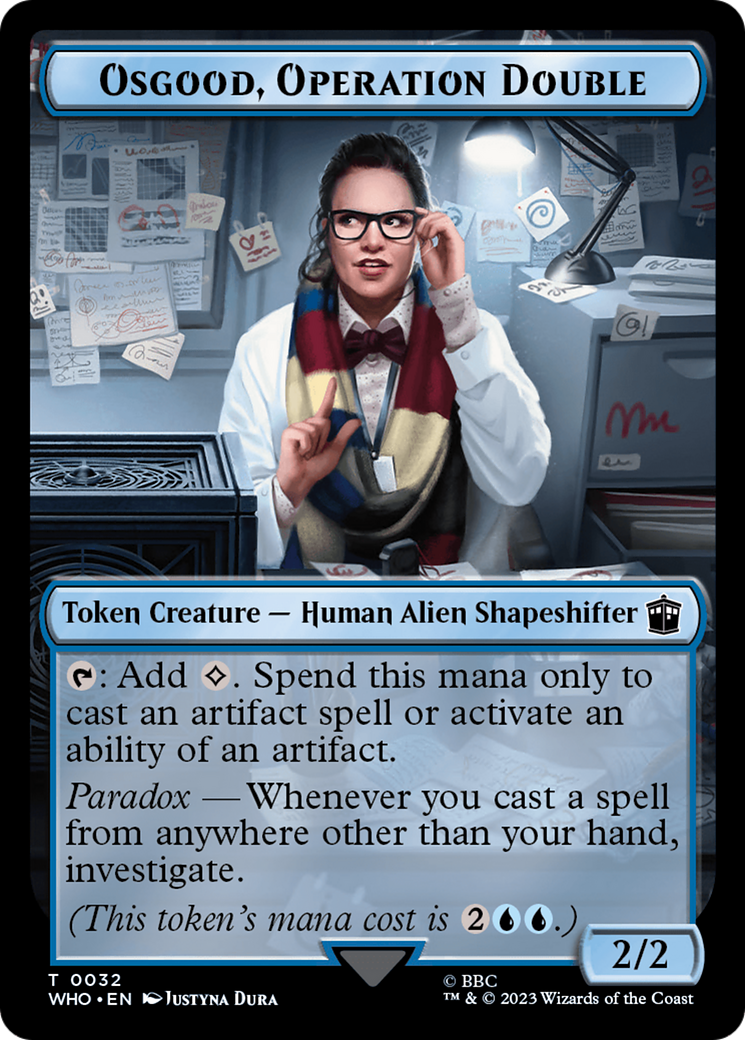 Alien // Osgood, Operation Double Double-Sided Token [Doctor Who Tokens] 