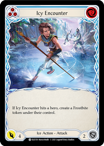 Icy Encounter (Blue) [ELE159] (Tales of Aria) 1st Edition Rainbow Foil 