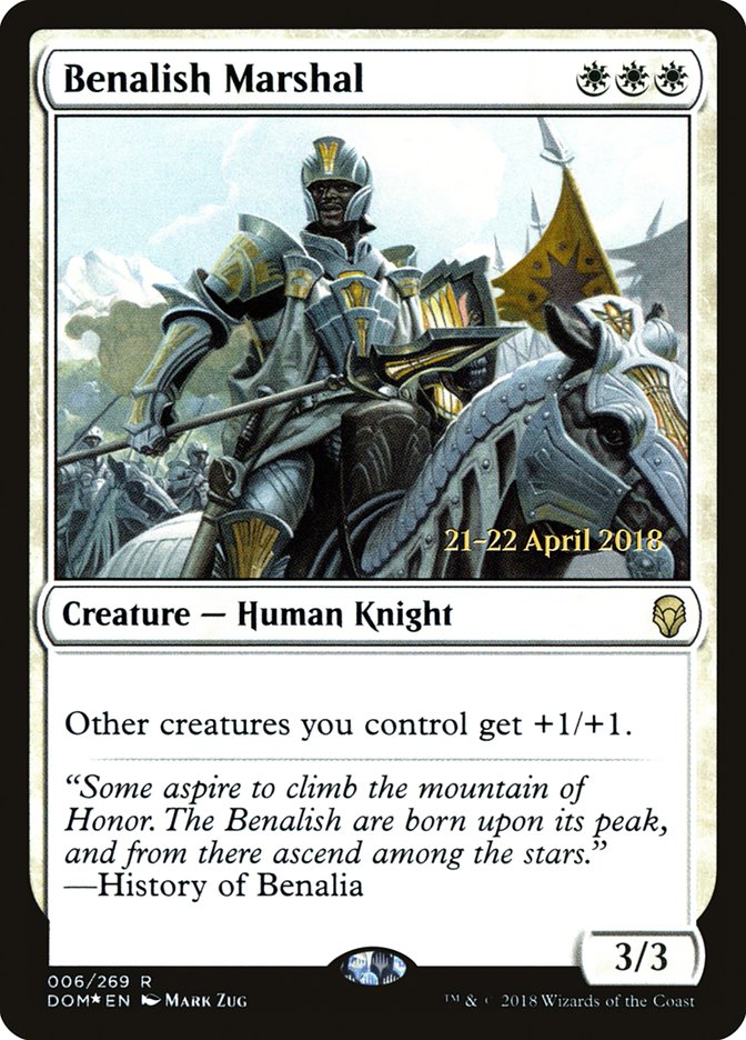 Benalish Marshal [Dominaria Prerelease Promos] 