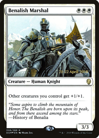 Benalish Marshal [Dominaria Prerelease Promos] 