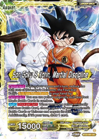Son Goku // Son Goku &amp; Korin, Martial Discipline (BT22-081) [Critical Blow] 
