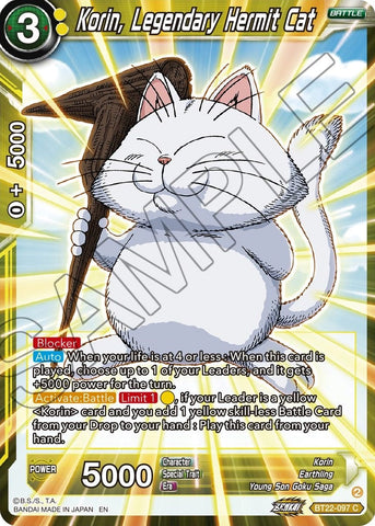 Korin, Legendary Hermit Cat (BT22-097) [Critical Blow] 