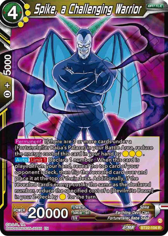 Spike, a Challenging Warrior (BT22-104) [Critical Blow] 