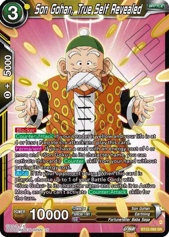 Son Gohan, True Self Revealed (BT22-092) [Critical Blow] 