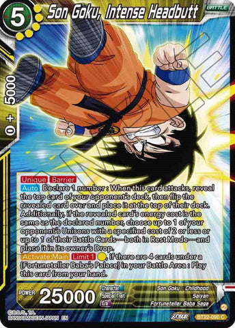 Son Goku, Intense Headbutt (BT22-090) [Critical Blow] 