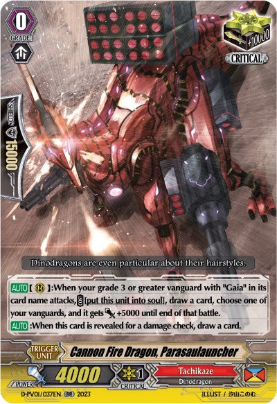 Cannon Fire Dragon, Parasaulauncher (D-PV01/037EN) [D-PV01: History Collection] 