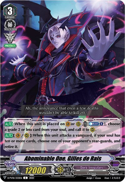 Abominable One, Gilles de Rais (D-PV01/333EN) [D-PV01: History Collection] 