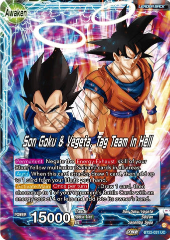 Son Goku // Son Goku &amp; Vegeta, Tag Team in Hell (BT22-031) [Critical Blow] 