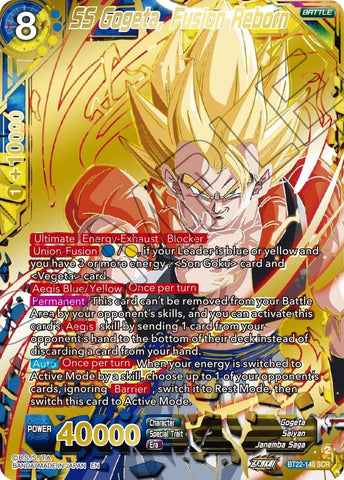 SS Gogeta, Fusion Reborn (BT22-140) [Critical Blow] 