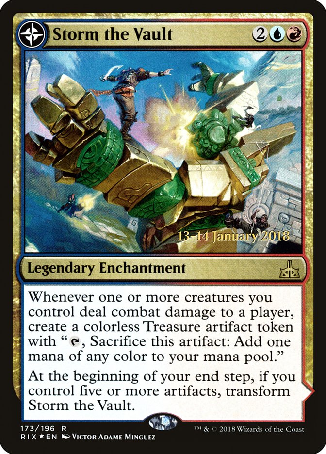 Storm the Vault // Vault of Catlacan [Rivals of Ixalan Prerelease Promos] 