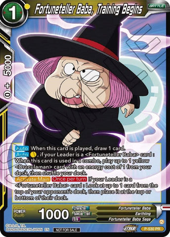 Fortuneteller Baba, Training Begins (Zenkai Series Tournament Pack Vol.5) (P-530) [Tournament Promotion Cards] 