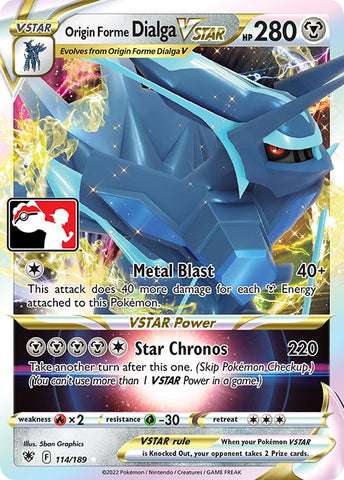 Origin Forme Dialga VSTAR (114/189) [Prize Pack Series Three] 