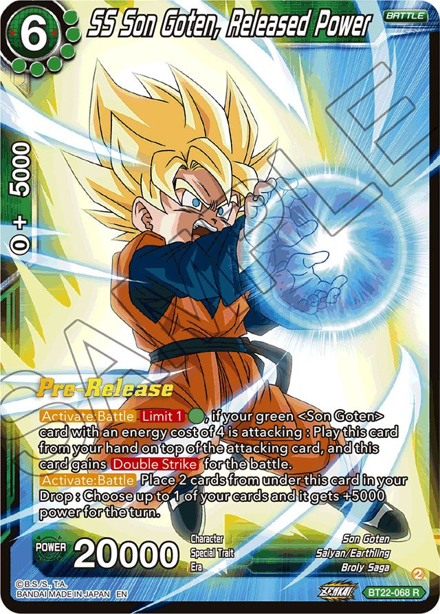 SS Son Goten, Released Power (BT22-068) [Critical Blow Prerelease Promos]