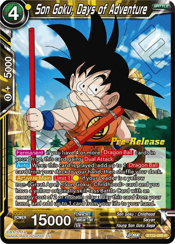 Son Goku, Days of Adventure (BT22-089) [Critical Blow Prerelease Promos] 