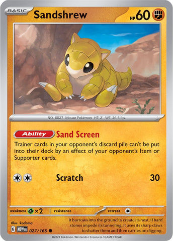 Sandshrew (027/165) [Scarlet &amp; Violet: 151] 
