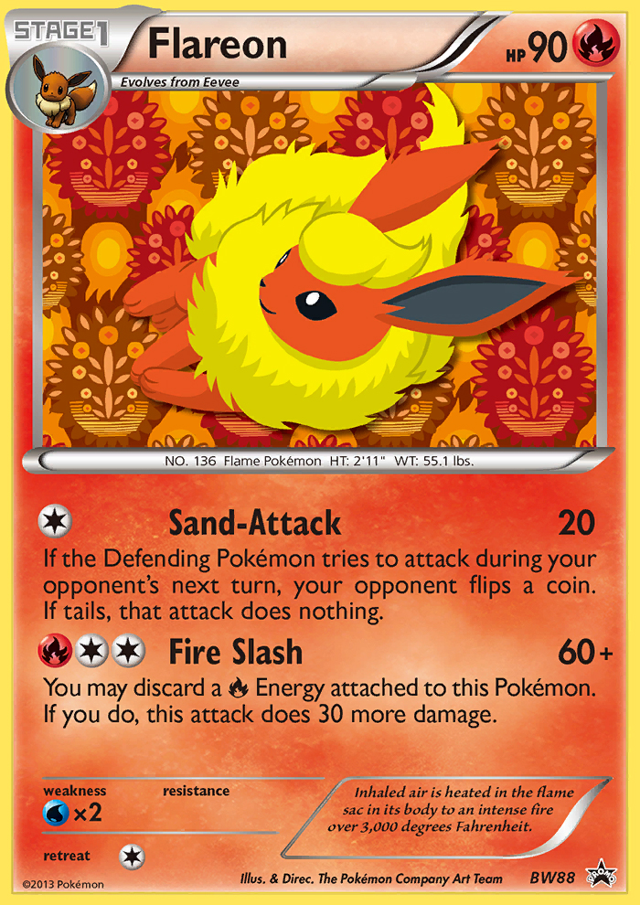 Flareon (BW88) [Black &amp; White: Black Star Promos] 