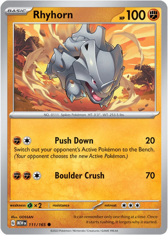 Rhyhorn (111/165) [Scarlet &amp; Violet: 151] 