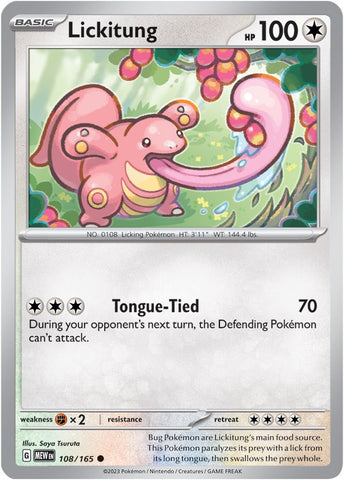 Lickitung (108/165) [Scarlet &amp; Violet: 151] 