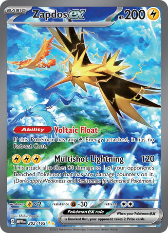 Zapdos ex (202/165) [Scarlet &amp; Violet: 151] 