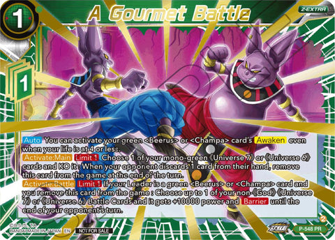 A Gourmet Battle (Championship Z Extra Card Pack 2023) (Gold-Stamped) (P-548) [Tournament Promotion Cards] 