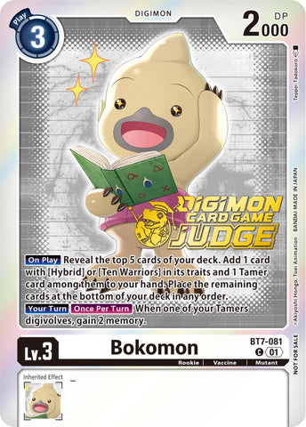 Bokomon [BT7-081] (Judge Pack 4) [Next Adventure Promos] 