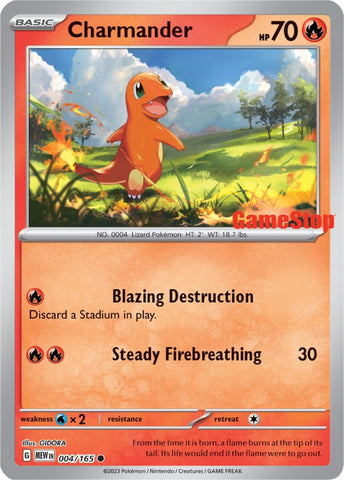 Charmander (004/165) (GameStop Exclusive) [Scarlet &amp; Violet: 151] 