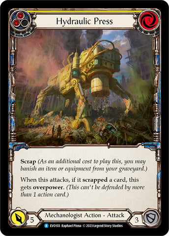 Hydraulic Press (Yellow) [EVO103] (Bright Lights) Rainbow Foil 