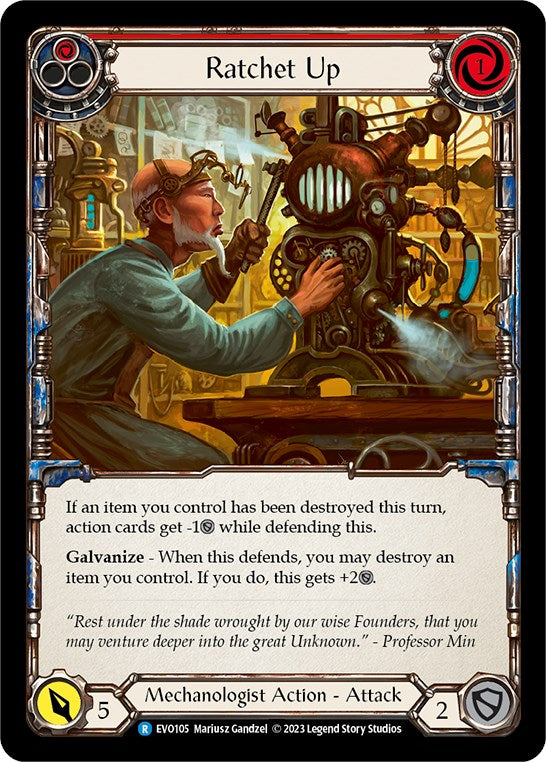 Ratchet Up (Red) [EVO105] (Bright Lights) Rainbow Foil 