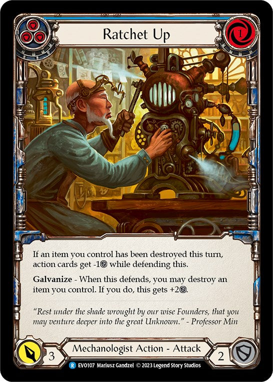 Ratchet Up (Blue) [EVO107] (Bright Lights) Rainbow Foil 