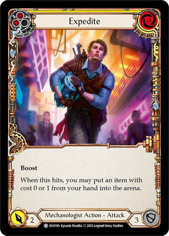 Expedite (Yellow) [EVO199] (Bright Lights) Rainbow Foil 
