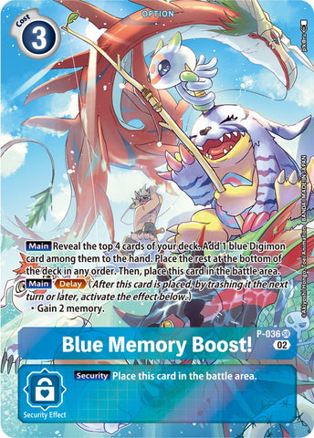 Blue Memory Boost! [P-036] (Digimon Adventure Box 2) [Promotional Cards] 
