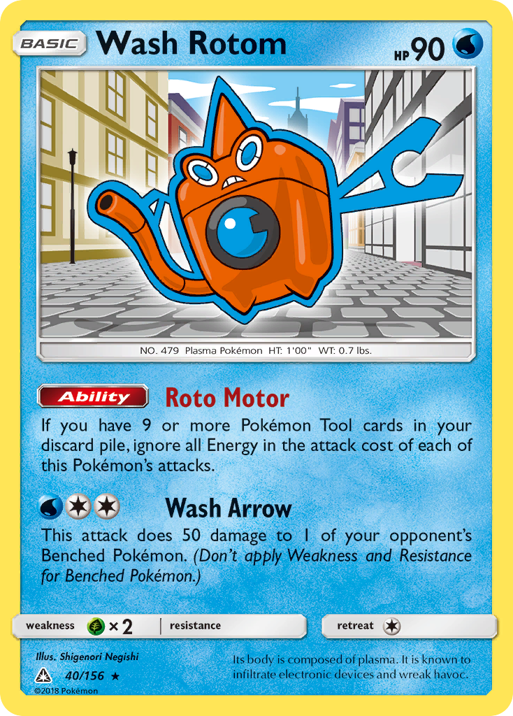Wash Rotom (40/156) [Sun &amp; Moon: Ultra Prism] 