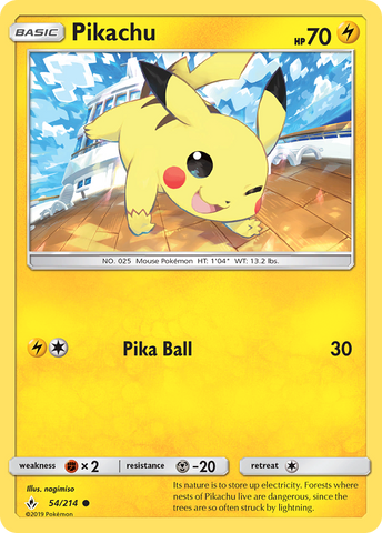 Pikachu (54/214) [Sun &amp; Moon: Unbroken Bonds] 
