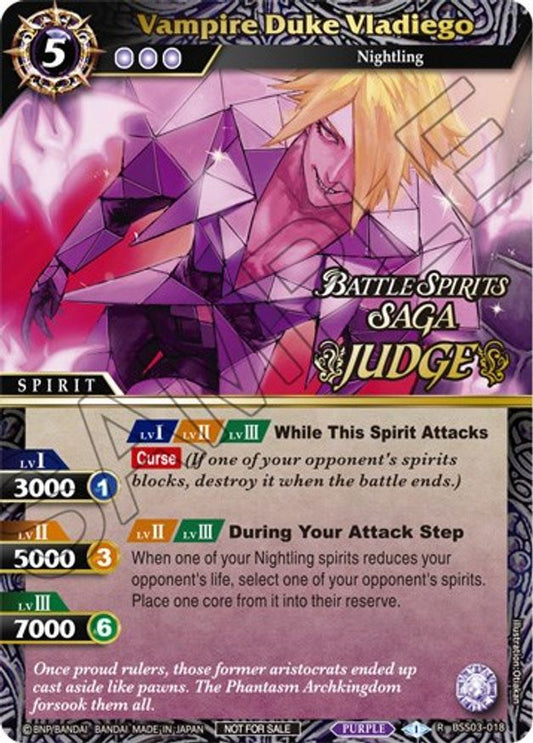 Vampire Duke Vladiego (Judge Pack Vol. 3) (BSS03-018) [Launch & Event Promos]