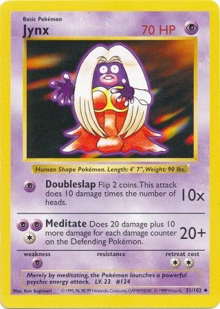 Jynx (31/102) [Base Set Shadowless Unlimited] 