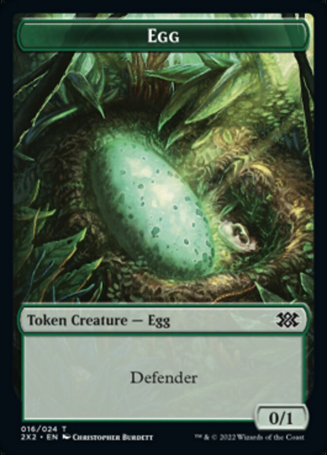 Egg // Spirit (002) Double-Sided Token [Double Masters 2022 Tokens] 