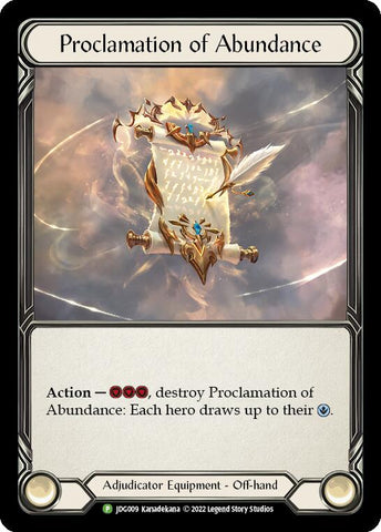 Proclamation of Abundance [JDG009] (Promo) Cold Foil 