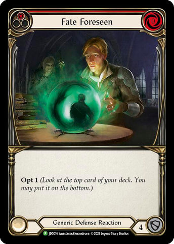 Fate Foreseen (Red) (Cold Foil) [JDG016] (Promo) Cold Foil 