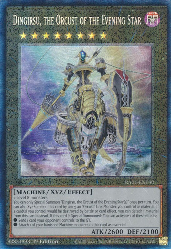 Dingirsu, the Orcust of the Evening Star [RA01-EN040] Prismatic Collector's Rare 