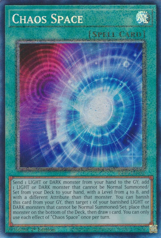 Chaos Space [RA01-EN065] Prismatic Collector's Rare 
