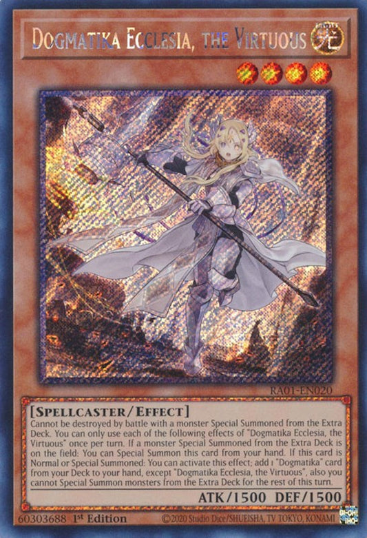 Dogmatika Ecclesia, the Virtuous [RA01-EN020] Platinum Secret Rare