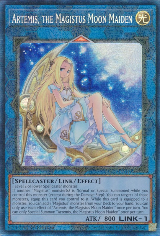 Artemis, the Magistus Moon Maiden [RA01-EN049] Prismatic Collector's Rare 